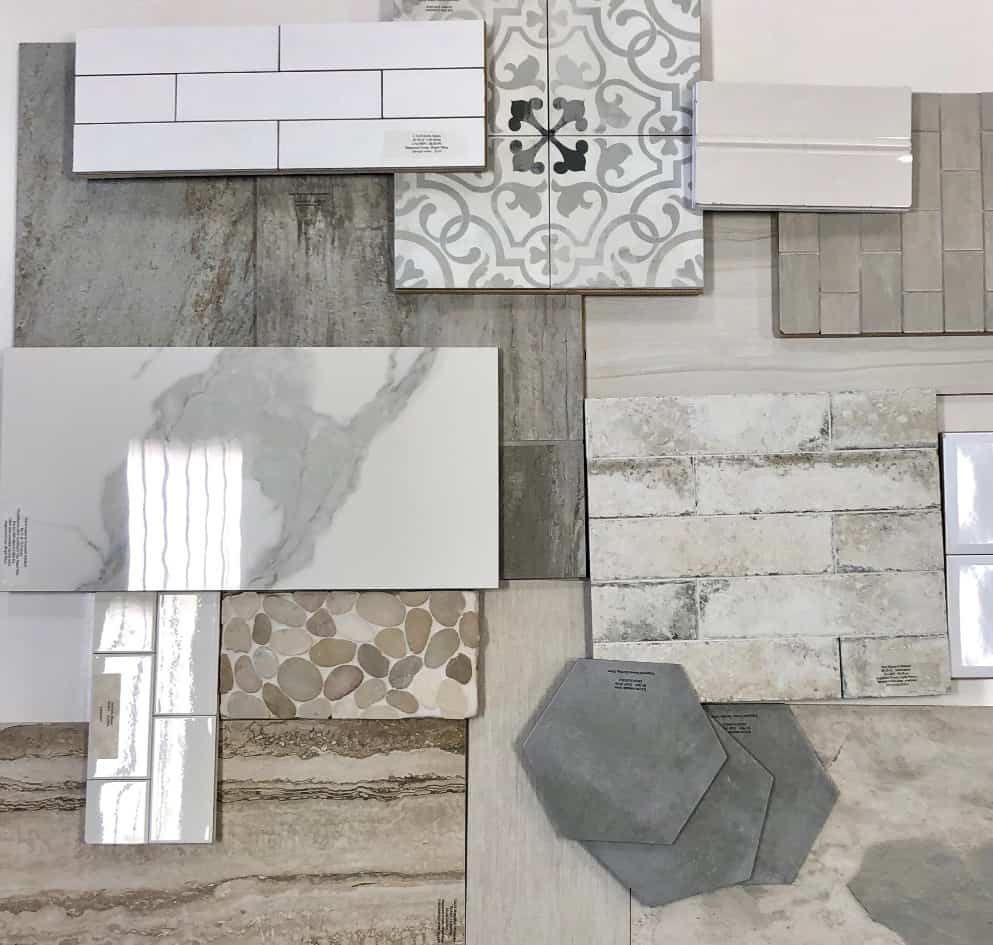 Tile Selections, Triangle Tile and Stone